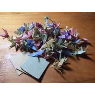 1000 con hạc giấy xếp sẵn siêu đẹp size 4x4cm