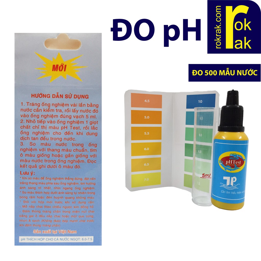 Dung dịch đo kiểm tra pH Test Kit TP cho bể cá thủy sinh