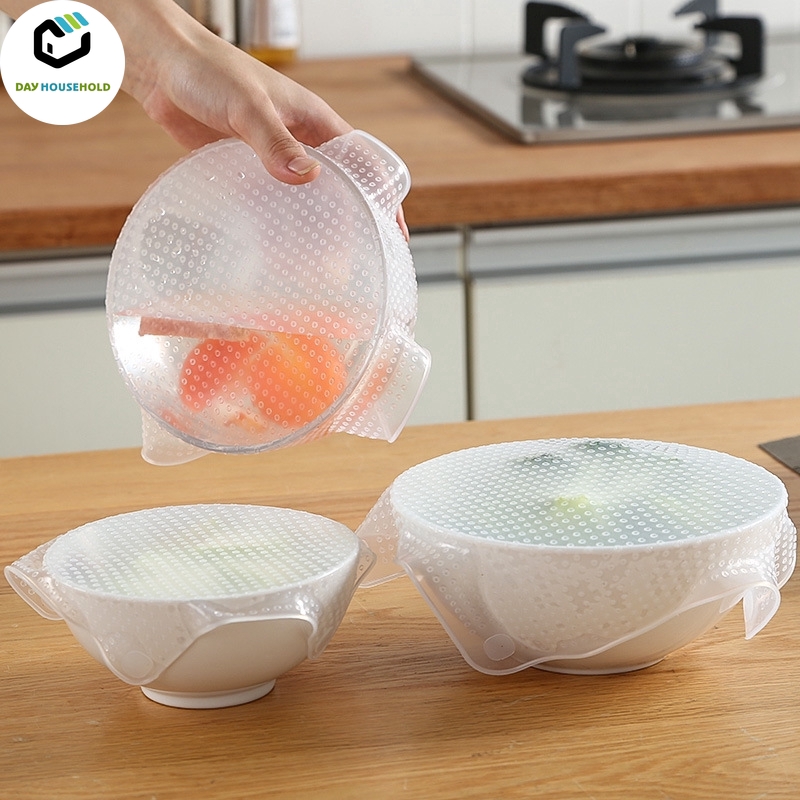 Màng silicon không chứa BPA đậy bảo quản thực phẩm giữ tươi dùng được trong lò vi sóng và tủ đông