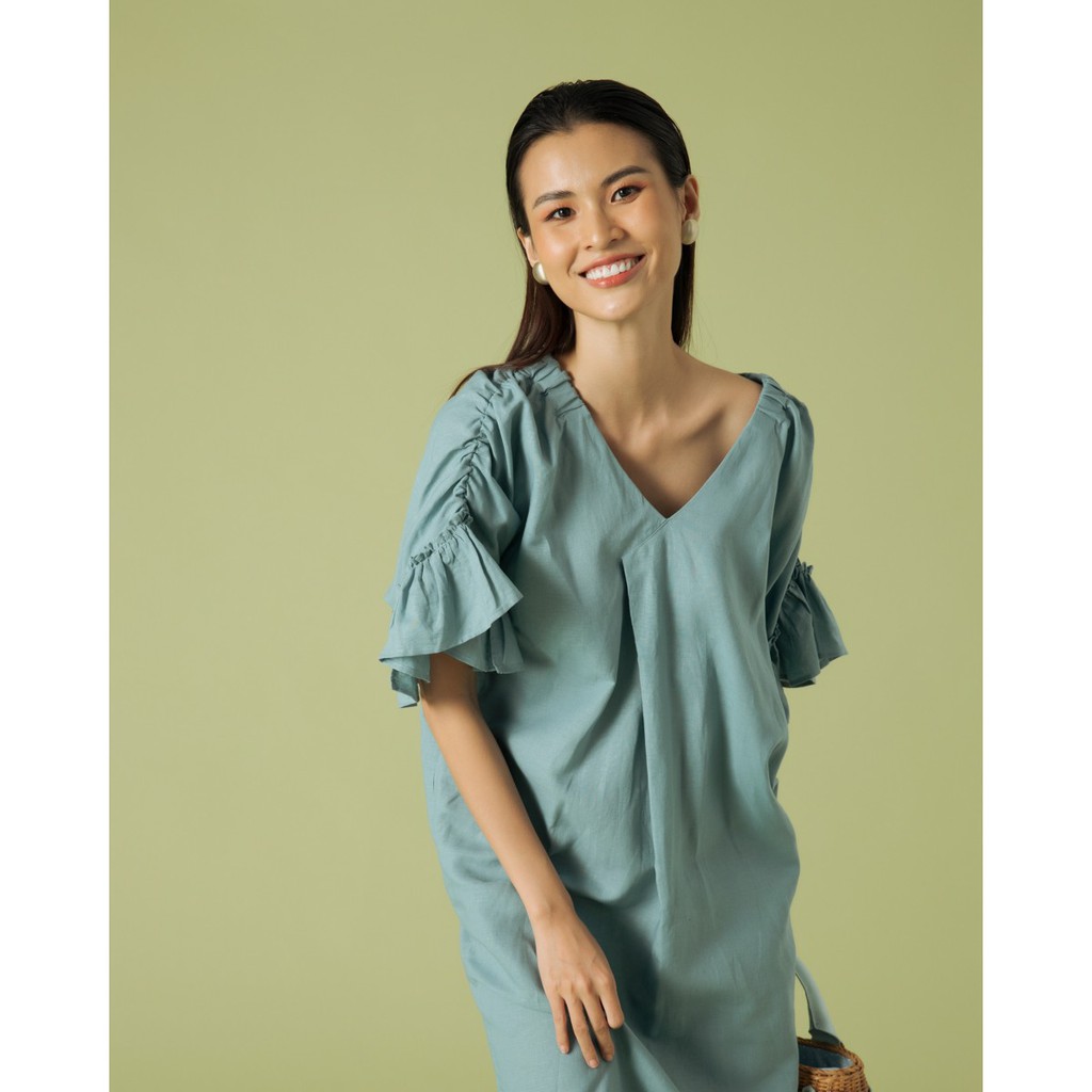 Đầm Linen Nữ Xanh F2 Fashion &amp; Freedom