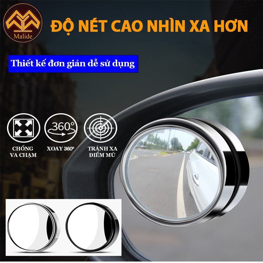 Gương Cầu Lồi - Gương Cầu Lồi Ô Tô - Có Viền, Gắn Kính Hậu Xóa Điểm Mù, Xoay 360 Độ | BigBuy360 - bigbuy360.vn