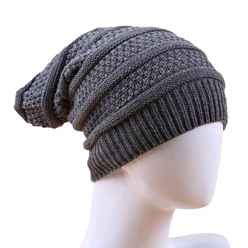 Mũ len beanie giữ ấm đầu màu sắc cầu vồng ấn tượng