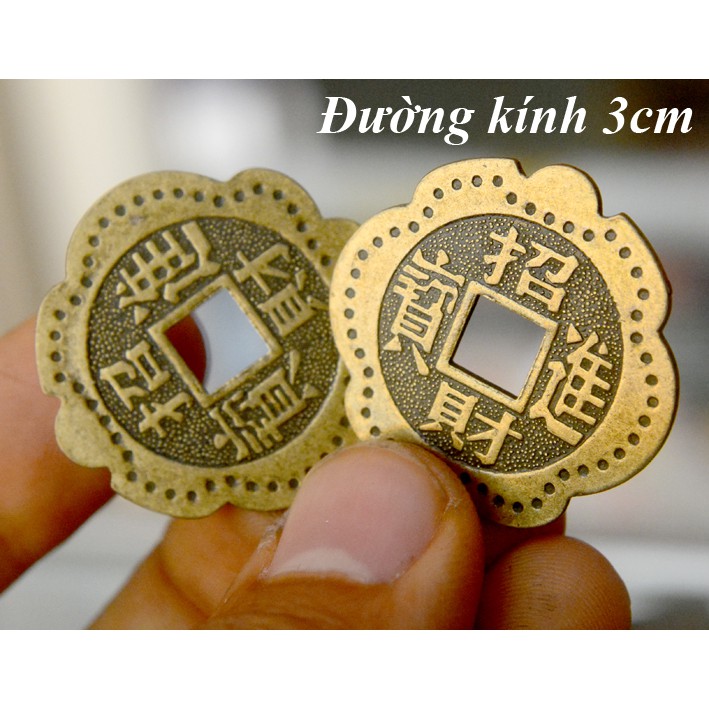 Đồng tiền xu cổ phong thủy bằng đồng-Bỏ ví chiêu tài lộc-Nhiều mẫu