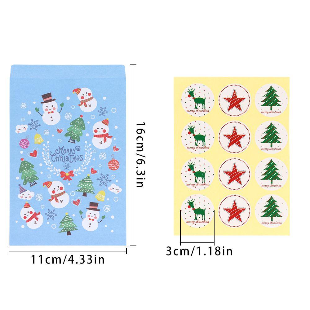 Bộ 24 Túi Giấy Đựng Quà Giáng Sinh Xinh Xắn