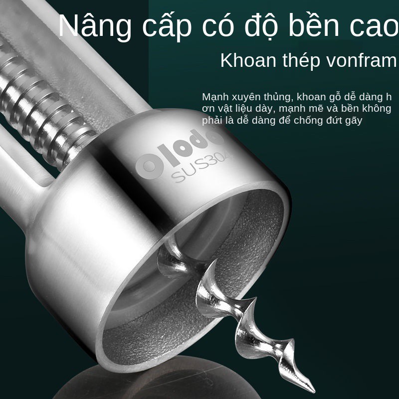 Vít rượu vang Oral Duo cao cấp Bộ mở chai bằng thép không gỉ 304 dày dụng cụ nắp nhà hàng khách sạn