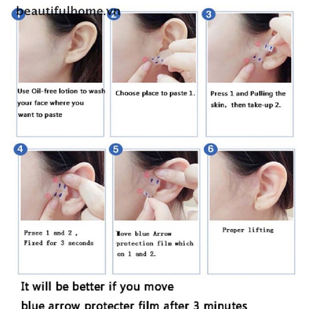 [Hàng mới về] 40 Miếng băng keo nâng cơ mặt tạo hình chữ V vô hình không dễ lộ