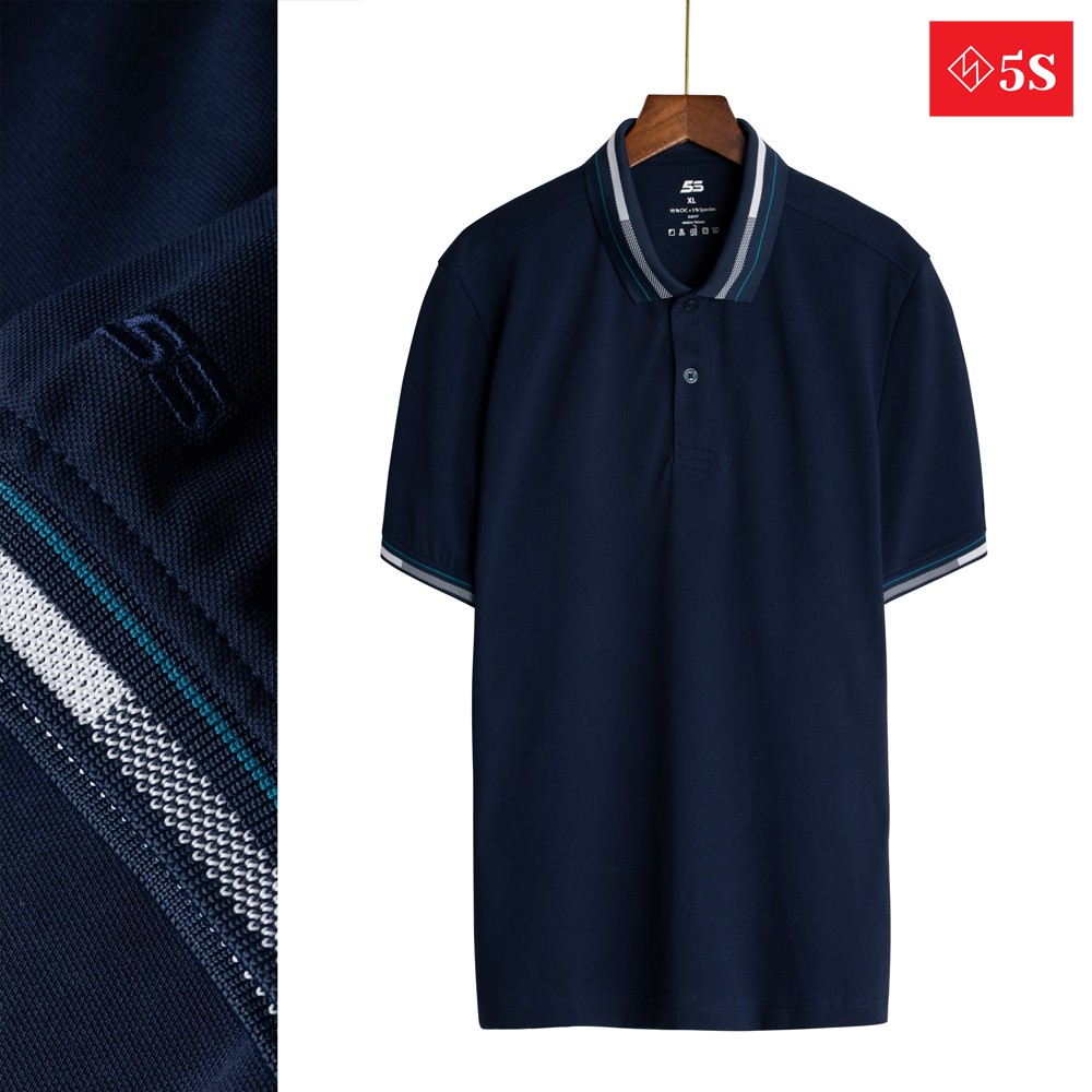 [MUA 2 GIẢM 30K] Áo Thun Nam Polo Có Cổ 5S, Thấm Hút Tốt, Thoải Mái, Trẻ Trung, Lịch Lãm (APC21019-01) | BigBuy360 - bigbuy360.vn