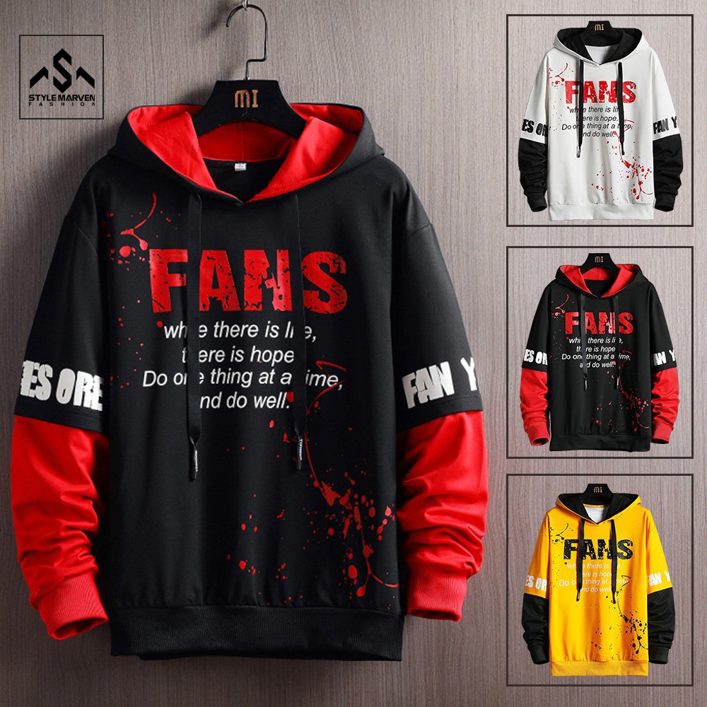 Áo nỉ hoodie nam nữ STYLE MARVEN in chữ Fans kiểu dáng năng động hiphop - AO TOP NAM 90000175