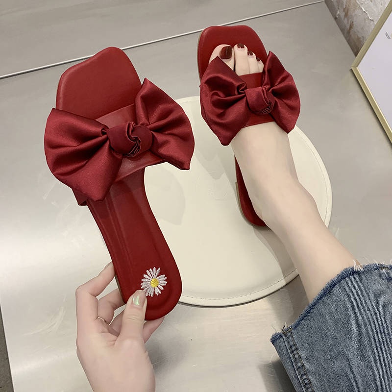 Dép Sandal Đế Mềm Đính Nơ Thời Trang Xinh Xắn