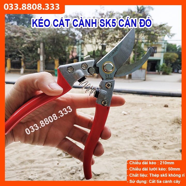 [Chính hãng] KÉO CẮT CÀNH SK5 CÁN ĐỎ - KÉO SIÊU BỀN GIÁ CỰC RẺ