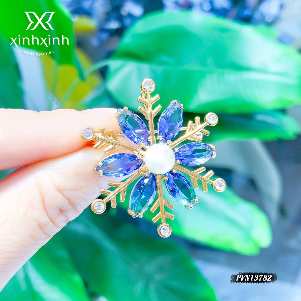 Tag cài áo hoa tuyết sang chảnh thời trang - Xinh Xinh Accessories