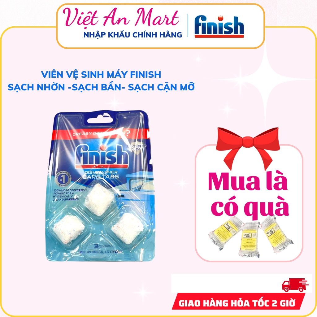 Viên vệ sinh máy rửa chén bát Finish làm sạch máy rửa bát