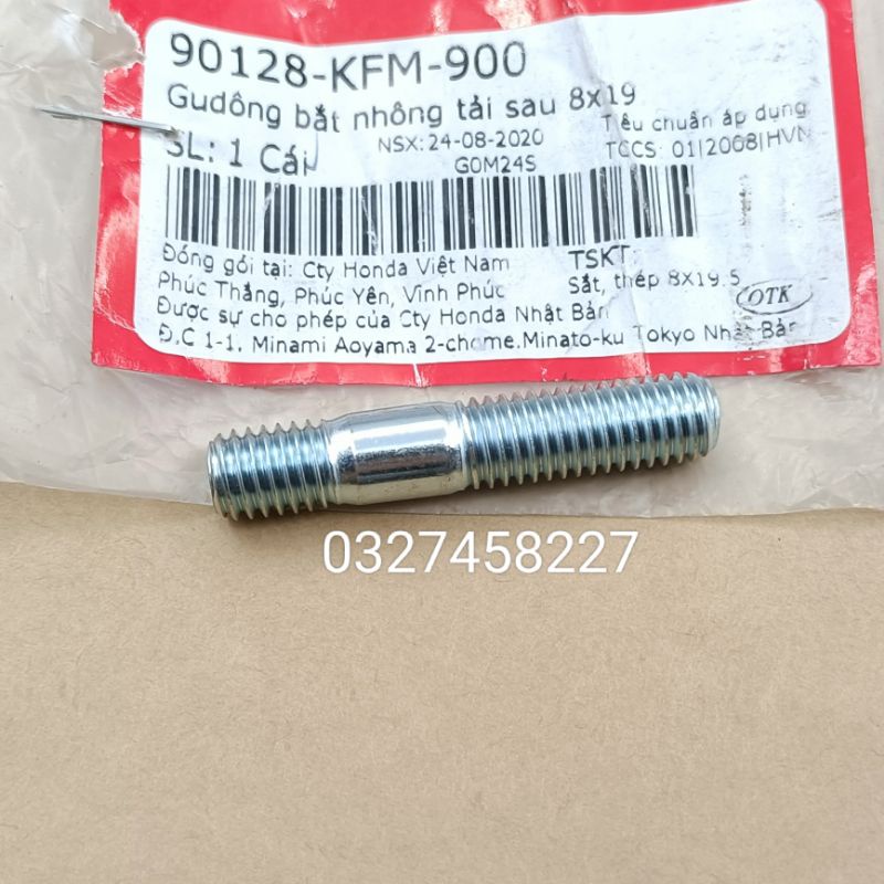 Bu lông, cùi xông ren bắt nhông tải, cùi dĩa bánh sau DREAM, WAVE, FUTURE... zin 8x19