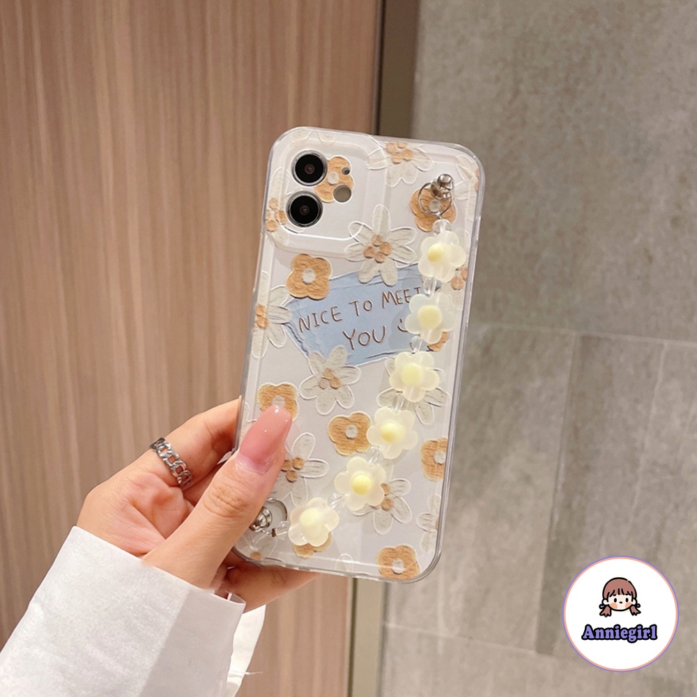 Ốp Điện Thoại Tpu Dẻo Họa Tiết Hoa Cúc Có Dây Đeo Chống Sốc Cho iPhone 12 11 Pro Max X Xr 8 7 Plus | BigBuy360 - bigbuy360.vn