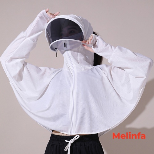 Áo chống nắng nữ kèm kính mát dáng lửng xòe rộng thời trang, chống tia UV UPF50+ mã VAA0302