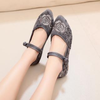 Giày Vải Thêu Hoa Phong Cách Trung Hoa Cổ Điển