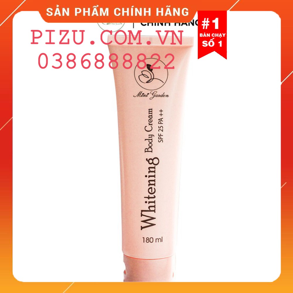 Kem Body Men Bia MINIGARDEN Whitening Body Cream SPF 25 PA ++ Dạng Tuýt 180ML Dưỡng Làn Da SMINIGARDEN