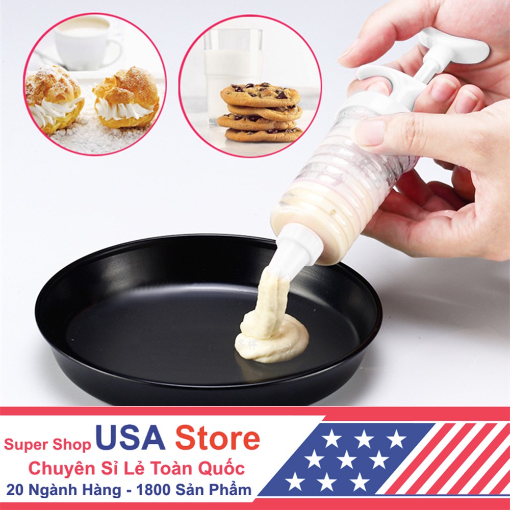 Bộ Trang Trí Bánh Nghệ Thuật 8 Món USA Store + Tặng 1 Móc Treo Trong Suốt