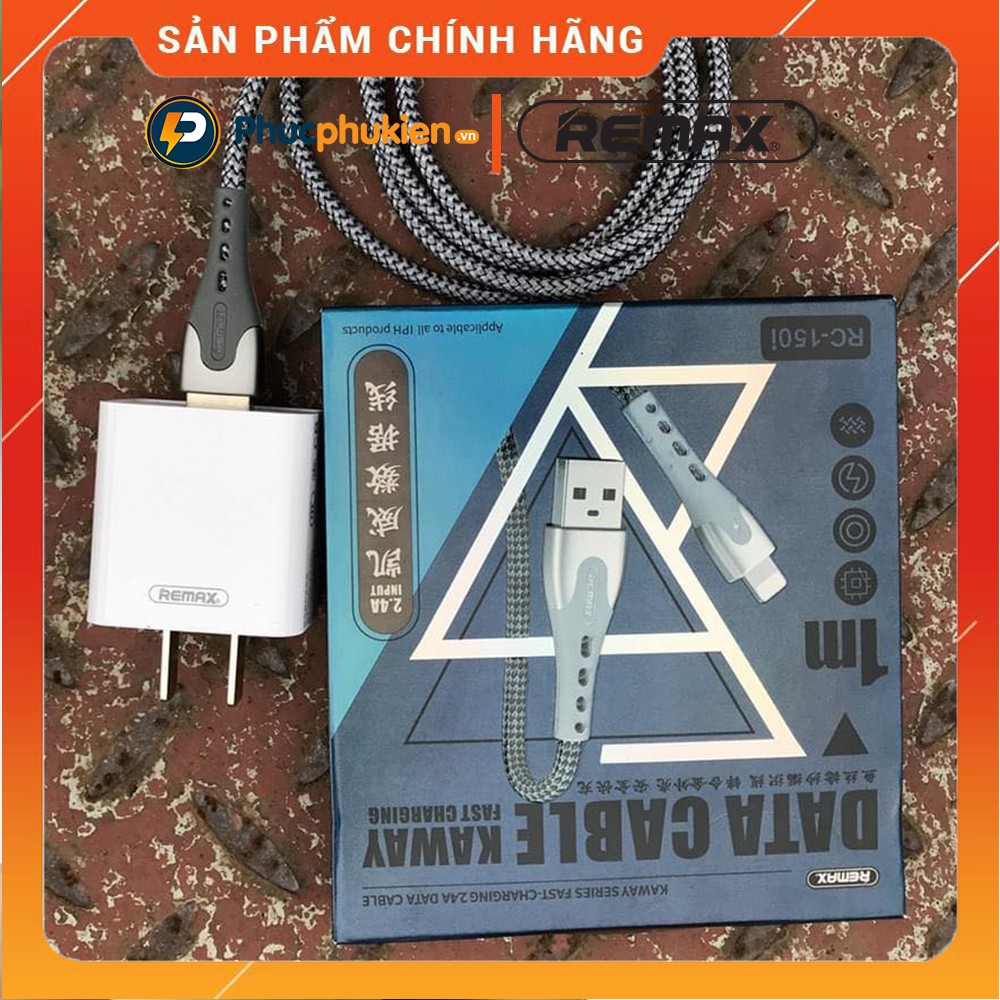 Dây sạc iPhone chính hãng Remax 150i hỗ trợ sạc nhanh iPhone 12w cho iPhone 5 đến 12 pro max - Phúc Phụ Kiện