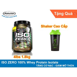 (Có Quà) MuscleTech Iso Zero Hộp 4lbs (1.8kg) - Hương Sô Cô La + Quà tặng Shaker