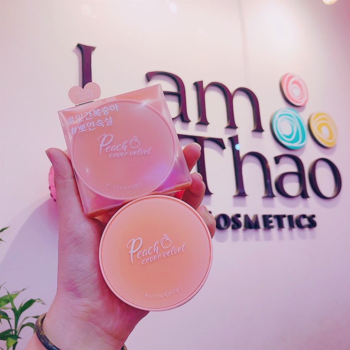 Phấn Nước Black Rouge Peach Cover Velvet Cushion SPF 50+ PA++++