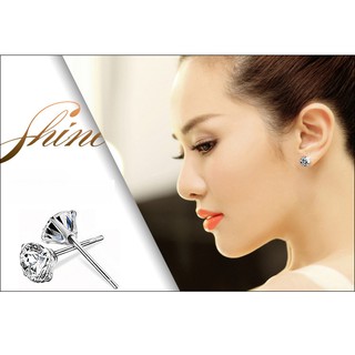 Bông tai inox đính đá pha lê nhiều màu sáng lấp lánh