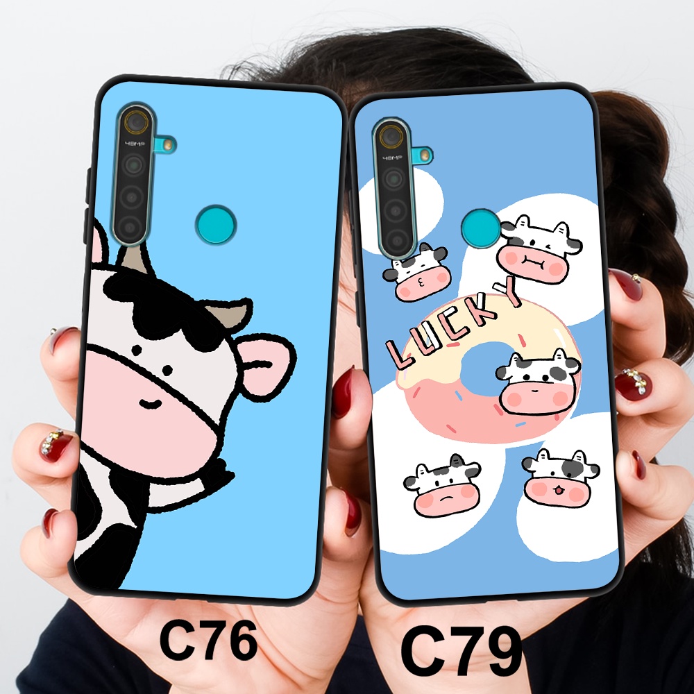 Ốp Lưng Realme 5-Realme 5i-Realme pro-Realme 6-Realme pro In Hình Bò Sữa Cute, Nhiều Màu Sắc Mới P3: Rẻ Bền Đẹp