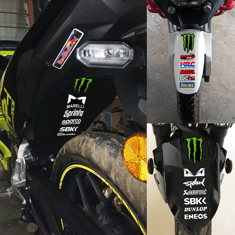 FENDER Sticker Phản Quang Chống Thấm Nước Hình Quái Vật Trang Trí Xe Mô Tô