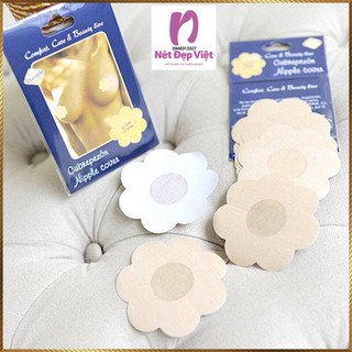 Set 10 Miếng Dán Che Đầu Ngực Hình Hoa Mai Hình Tròn Hình Trái Tim