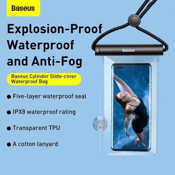 Túi chống nước Baseus Cylinder Slide-cover Waterproof Bag IPX8 7.2inch