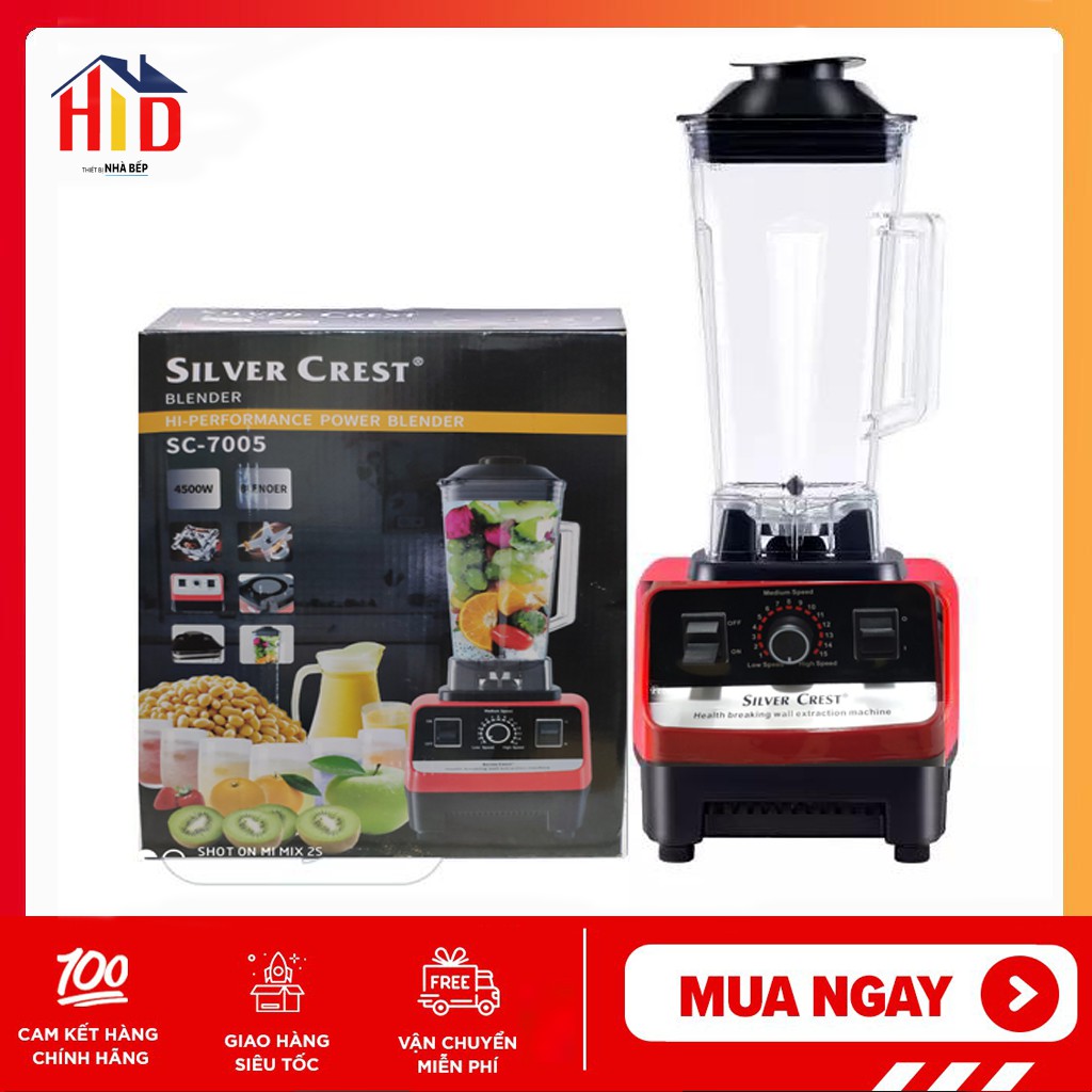 [Mã ELHA22 giảm 6% đơn 300K] [4500W] Máy Xay Công Nghiệp SILVER CREST SC-7005 - Phiên Bản 2021- Xay đá