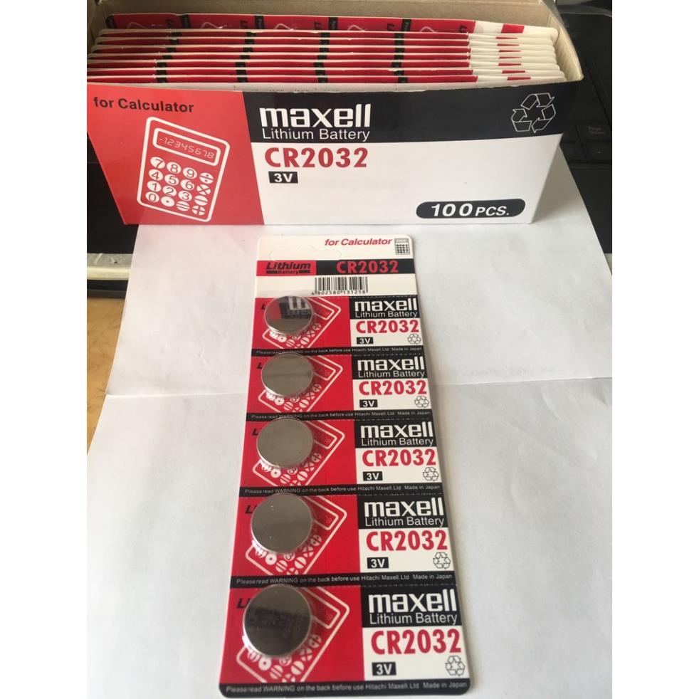 Pin CMOS Maxell CR2032 Lithium 3V (1 vỉ 5 viên) chính hãng 100%