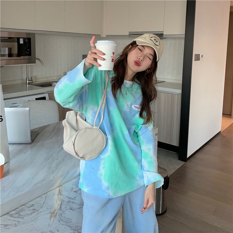 Áo Thun Dài Tay In Chữ Cá Tính Theo Phong Cách Xuân Thu Dành Cho Nữ