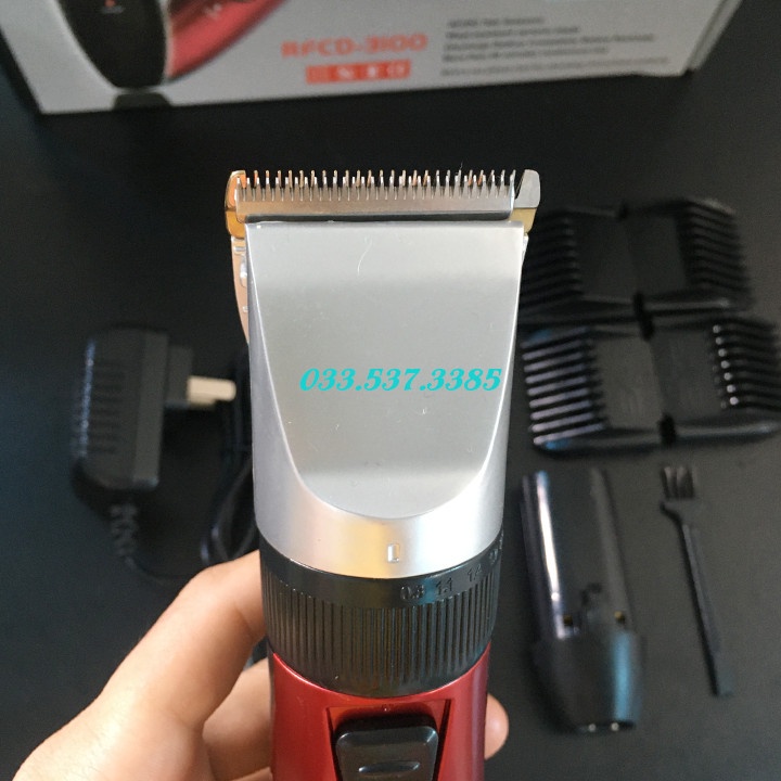 Tông đơ cắt tóc pin rời, tông đơ cắt tóc có dây RFCD 3100 chất lượng cao, công suất 15W
