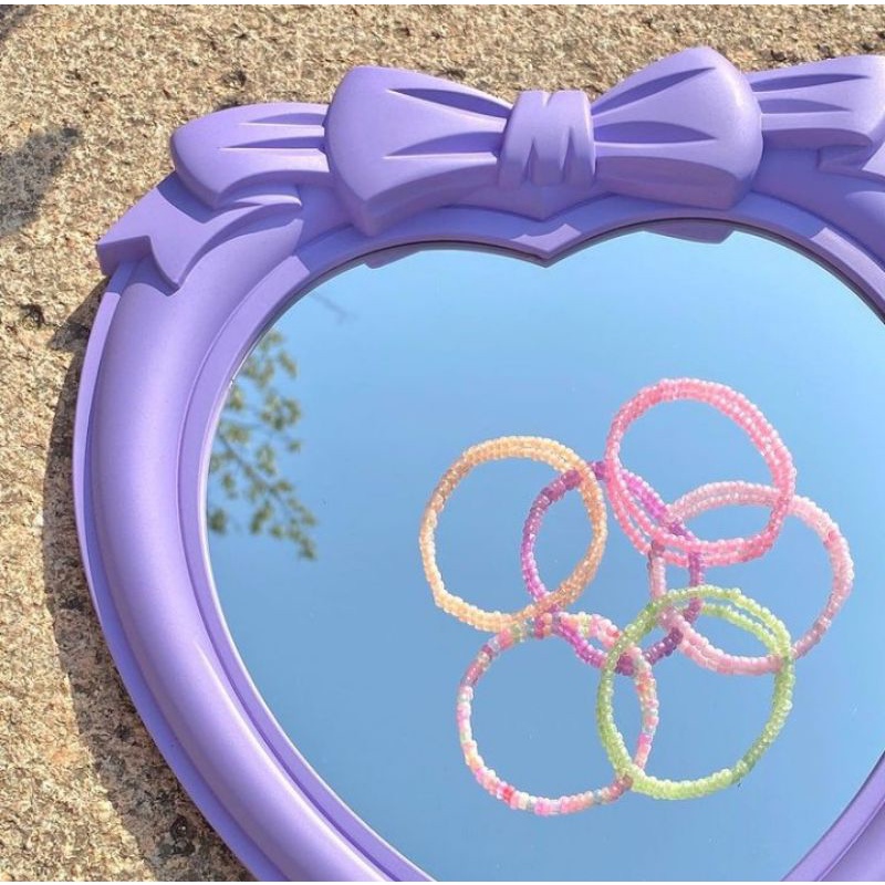 Vòng tay hạt cườm handmade đơn giản màu pastel