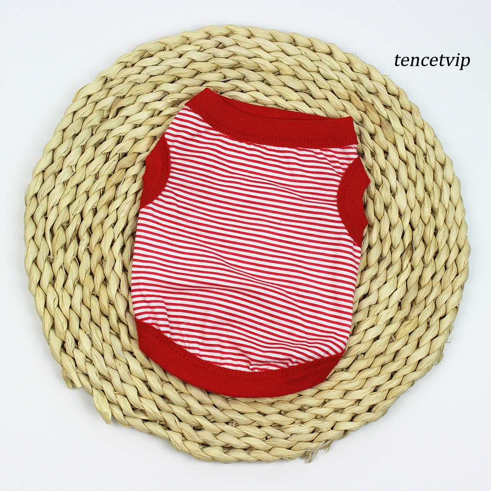 Áo Thun Cotton Mềm Thoáng Khí Họa Tiết Kẻ Sọc Cho Thú Cưng
