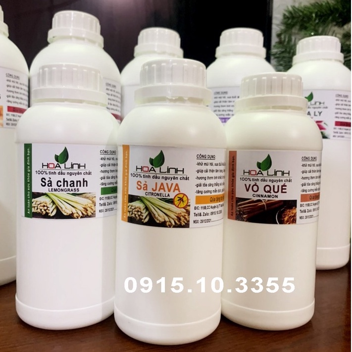 1 LIT Tinh Dầu Thiên Nhiên : Sả Chanh, Quế, Bạc Hà, Vỏ bưởi, Hoa Nhài, Hoa Hồng.... - Tự chọn mùi hương
