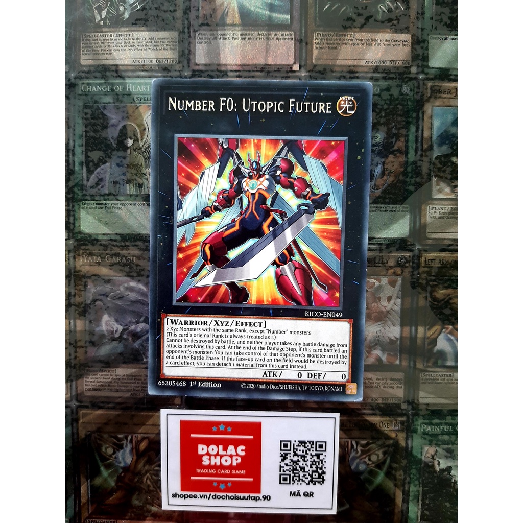 [ ĐỖ LẠC SHOP ]  THẺ BÀI YUGIOH MONSTER Number F0: Utopic Future - KICO-EN049 - Rare 1st Edition