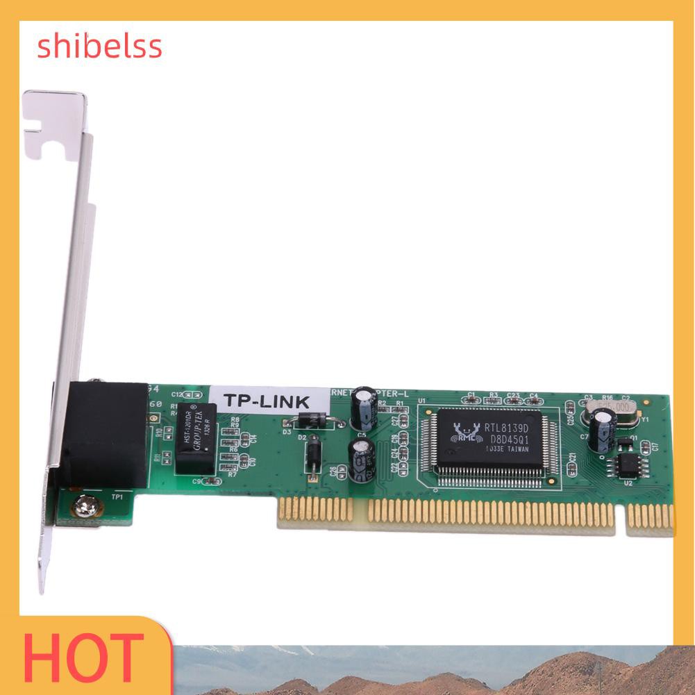 Thẻ Mạng Lan Shibelsss Pci Realtek Rtl8139D 10 / 100m 10 / 100mbps Rj45