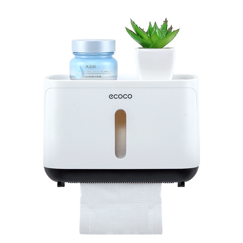 Hộp đựng giấy vệ sinh ECOCO chống thấm cao cấp không khoan tường E1807