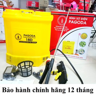 Bình xịt điện, bình bơm thuốc sâu, thuốc muỗi, tưới cây Pagoda 18D