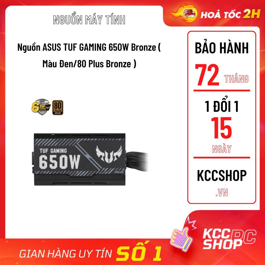 Nguồn ASUS TUF GAMING 650W Bronze ( Màu Đen/80 Plus Bronze )