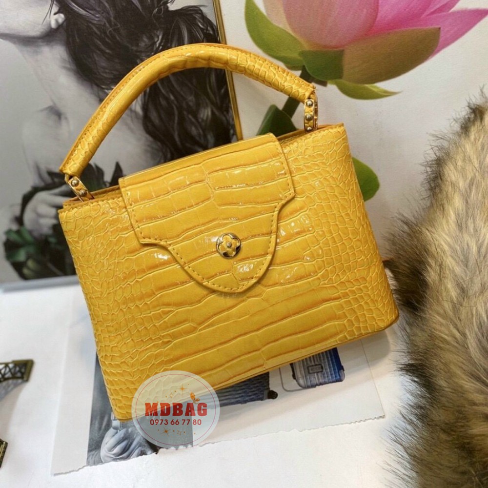 Túi Xách Nữ - Túi lv Công Sở Da Rắn Có Dây Đeo Chéo Fullbox