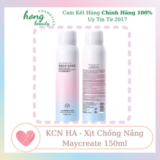 Kem chống nắng xịt body trắng da chính hãng Maycreate, Chai xịt chống nắng trắng da hàng nội địa Trung 150ml