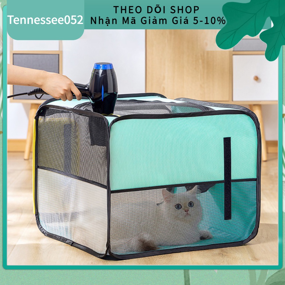 Hàng Sẵn Hộp sấy lông thú cưng Chống rách Có thể gập lại Dung tích lớn Lồng thổi cho chó mèo chuyến du lịch tại nhà【Tennessee052】