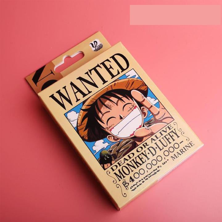 Bộ bài tú lơ khơ One Piece Wanted 54 ảnh khác nhau in hình anime manga