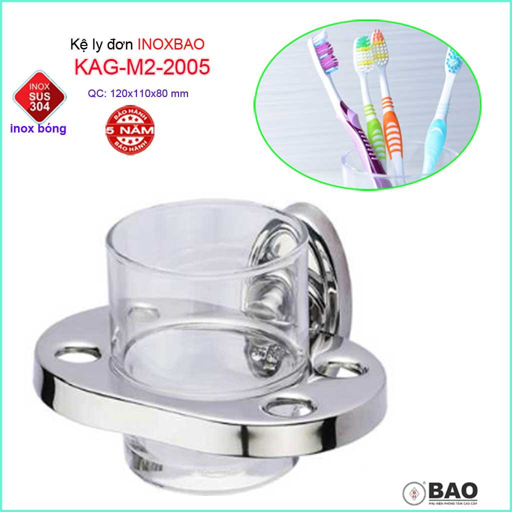 Kệ ly Inox Bảo, kệ ly Inox SUS304 KAG-M2-2005, giá ly bàn chải đánh răng SUS304 cao cấp siêu bền thiết kế tuyệt đẹp tiện