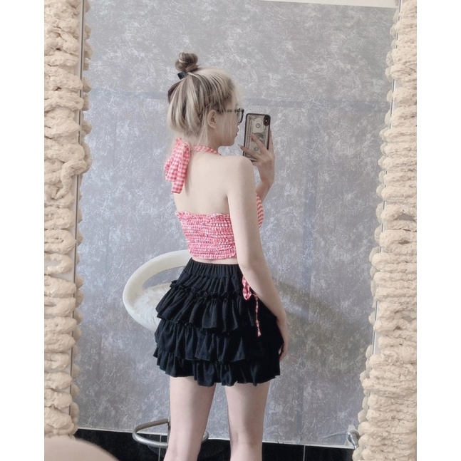 Chân Váy Kiểu Tầng Bèo Gân Siêu Đẹp - Hình Thật Sp