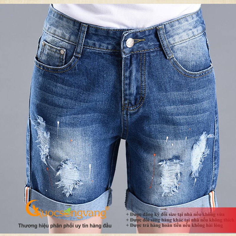 Quần nữ quần short jean nữ mài rách GLQ035 Cuocsongvang