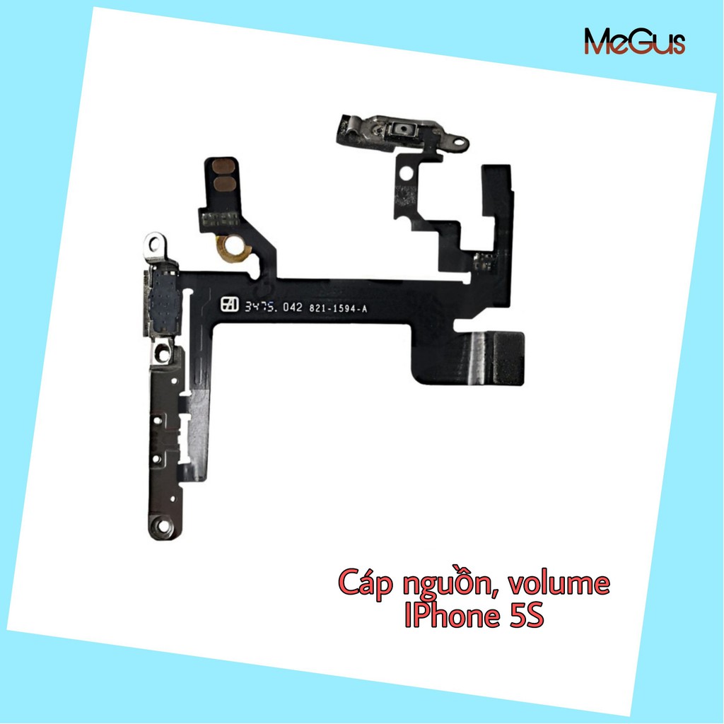 Cáp nguồn, âm lượng, gạt rung, flash iphone 5s